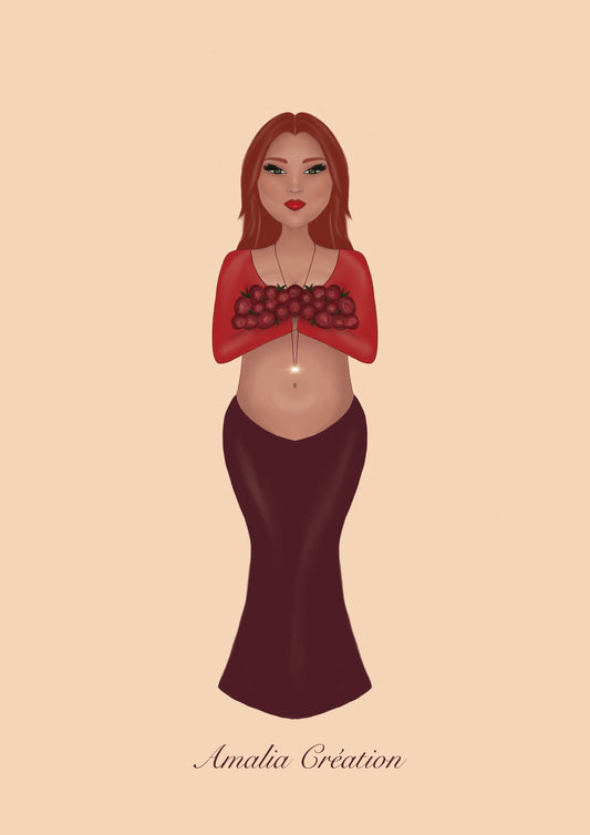 Camille 🌟 AFFICHE A4 – MATERNITÉ & GRÂCE INTEMPORELLE 🌟 Célébrez la beauté douce et puissante d’un instant suspendu.