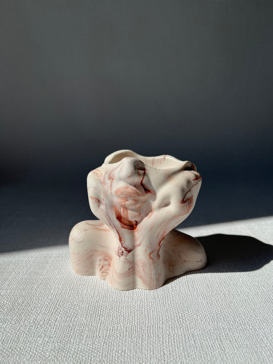 Statuette marbrée - Petite sculpture décorative artisanale